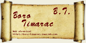 Boro Timarac vizit kartica